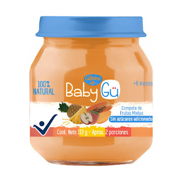 Compota Baby Gu Alpina Sabor Frutas Mixtas +6meses x 113 gr  