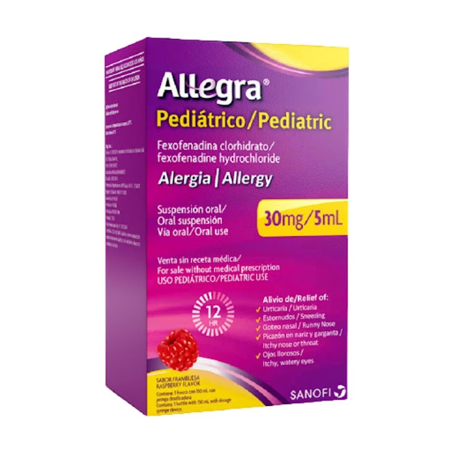 Allegra Pediátrico Fexofenadina 30mg/5ml Sanofi Frasco x 150 ml  