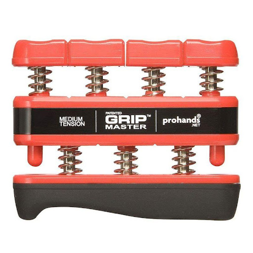 Ejercitador Grip Master Red Grip Master  x 1 Está diseñado para fortalecer y rehabilitar cada uno de los dedos de manera independiente. Es ideal para el tratamiento de condiciones como túnel del carpo, artritis, fracturas, lesiones de tendones y