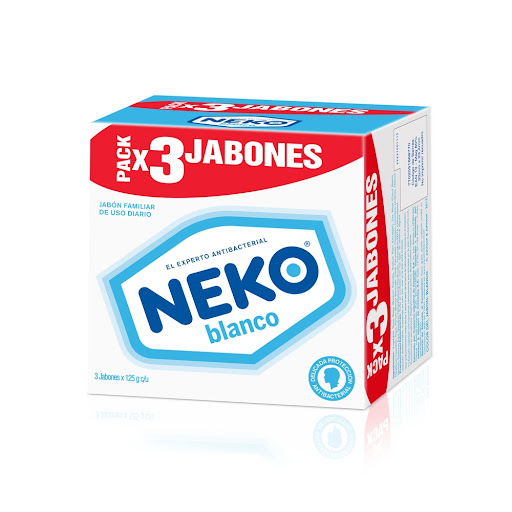 Jabón Neko Antibacterial Blanco 125 gr x 3 und
