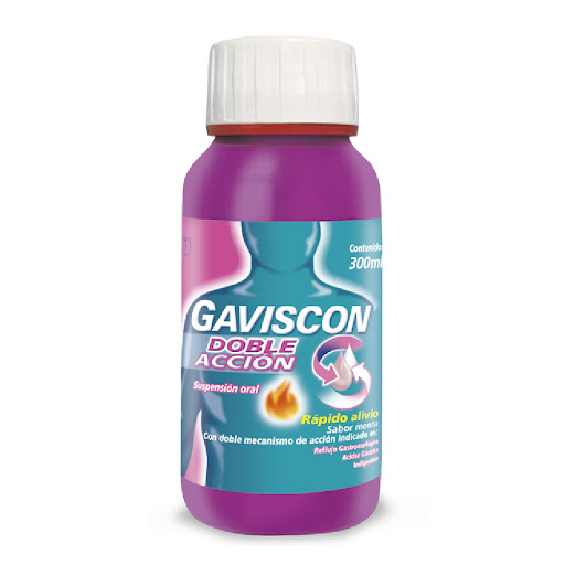Gaviscon Doble Acción Bicarbonato de Sodio para Reflujo e Indigestión Botella x 300 ml