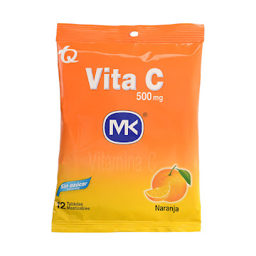 Vita C Vitamina C 500 mg MK Naranja Sobre x 12 Tabletas  