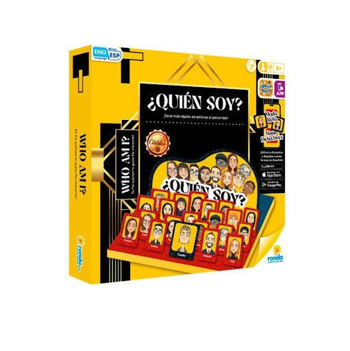 Juegos de Mesa Quien Soy Clasico Ronda Ronda Caja x 1 Diviértete adivinando de la manera más rápida el personaje que ha escogido el jugador contrario.