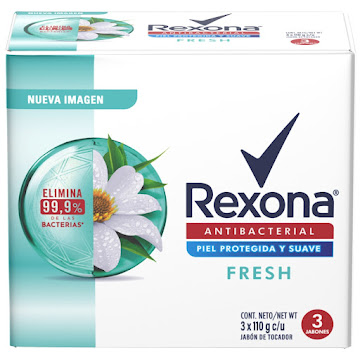 Jabon Corporal Rexona   Antibacterial Fresh Tripack x 110 gr 