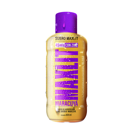 Suero De Hidratación Maxlit 45meq Sabor Maracuya Frasco x 625 ml
