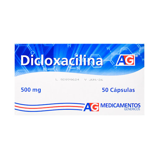 Dicloxacilina AG 500 mg Caja x 50 Cápsulas
