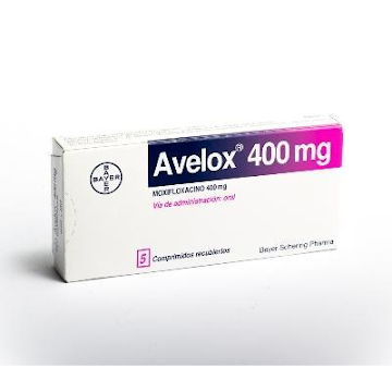 Avelox Moxifloxacino 400 mg Bayer Caja x 5 Comprimidos  