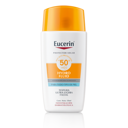 Protector Solar Facial Eucerin Hydro Fluid Textura Ultra-Ligera FPS50+ Frasco x 50 ml