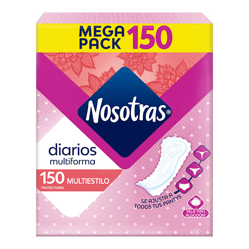 Protectores Diarios Nosotras Multiestilo Caja x 150 und
