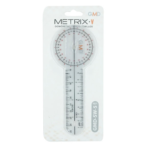 GONIOMETRO METRIX GMD CODOS SW-5 GMD  x 1 Goniómetro especialmente diseñado para medir con precisión el rango de movimiento en los codos. Su construcción robusta y diseño intuitivo lo hacen ideal para fisioterapeutas y profesionales médicos e