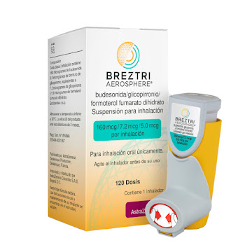Breztri Budesonida   160mcg/7.5mcg/5mcg Inhalación Oral Astrazeneca Frasco x 120 Dosis  