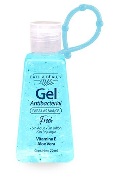 Gel Antibacterial Para Manos Fresh Bath & Beauty x70 Ml con Sujetador en Silicona.   