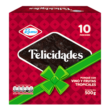Ponqué Ramo   Felicidades Navidad x500 gr 