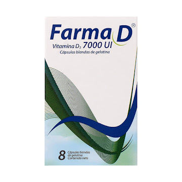 Farma D Vitamina D3 7000 UI Farma Caja x 8 Cápsulas  