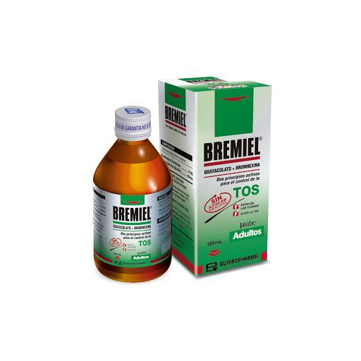 Bremiel Adultos Guayacolato + Bromhexina 8 mg Farmacol Jarabe Frasco x 120 ml