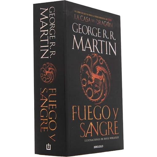 Fuego Y Sangre. George R. R. Martin Debolsillo Libro x 1.0 FUEGO Y SANGRE   Debolsillo Autor: George R.R. Martin Encuadernación. rústica N.° páginas: 883 Idioma: Español  300 años antes de Juego de tronos los dragones reinaban en Poniente    Siglos antes de q