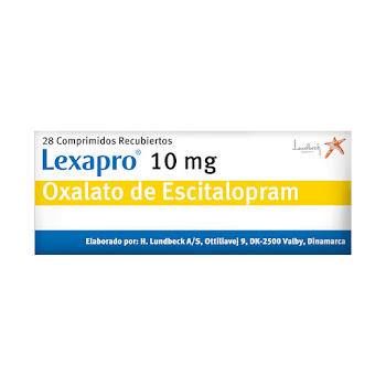 Lexapro Oxalato de Escitalopram 10 mg Abbott Caja x 28 Comprimidos  