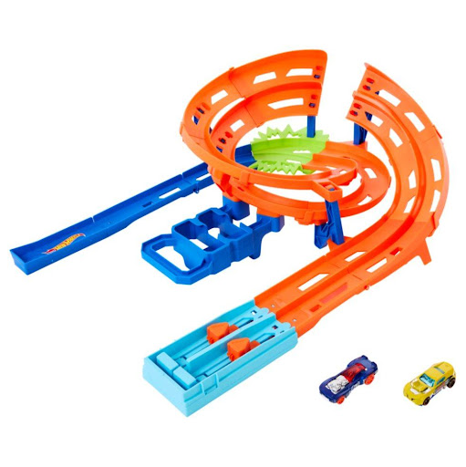 Hot Wheels Action Pista Circuito Giro Veloz Hot Wheels  x 1 Ofrece un circuito lleno de curvas y loops diseñados para velocidades extremas. Incluye un lanzador motorizado que impulsa a los autos para completar vueltas continuas sin perder impulso.