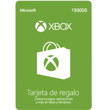 Tarjeta Recarga Microsoft Xbox Live $ 30.000   