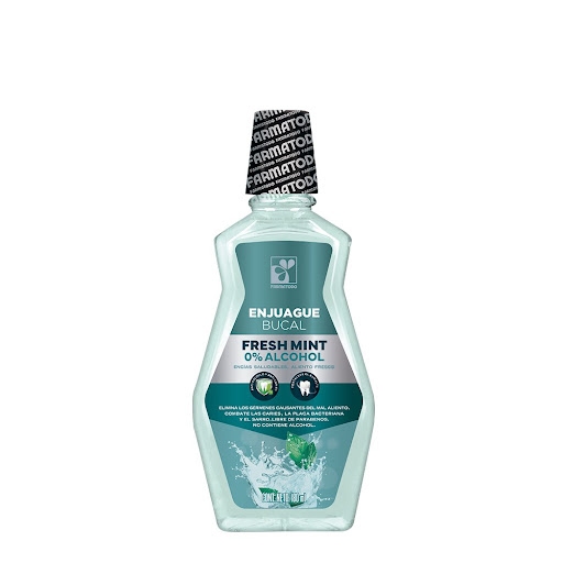Enjuague Bucal Farmatodo   Fresh Mint 0% Alcohol  x 180 ml