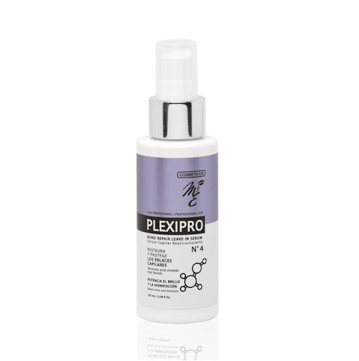 Leave In Serum MYE, PLEXIPRO N°4, X 100mL, X1 Cosméticos MyE Pote x 1 El Leave In PLEXIPRO N°4 es el serum capilar definitivo para cabellos maltratados por decoloraciones, tintes y tratamientos químicos. Su fórmula termoprotectora, protege tu cabello del daño causado po