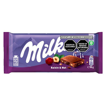 Chocolatina Milka Raisins Nuts x 90 gr  