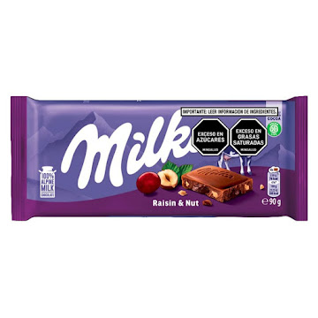 Chocolatina Milka Raisins Nuts x 90 gr  