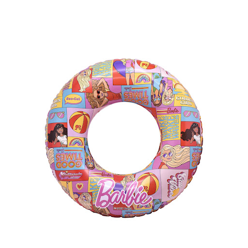 Flotador Inflable Tipo Aro Diseño Barbie Barbie Caja x  Disfrutar de una explosión de verano con tu familia, temáticas de verano y juegos acuáticos; disfruta con el flotador tipo aro en la playa, piscina y ríos.