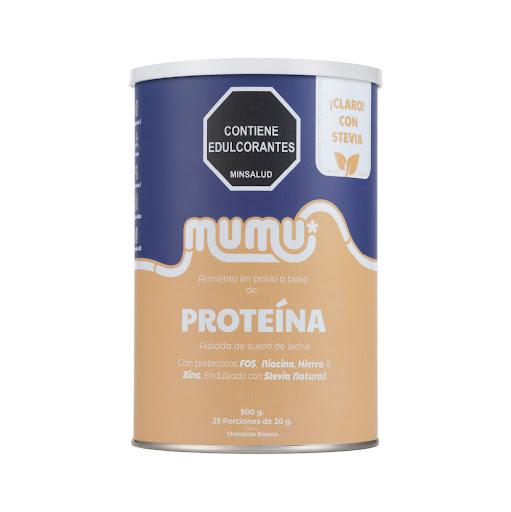 Proteina en Polvo 500 gr Mumu Tarro x 500 gr Quieres aumentar tu masa muscular? 

Con un delicioso sabor a chocolate blanco, MUMU Proteína en Polvo es el complemento perfecto para tu nutrición diaria. 

Llena de nutrientes esenciales como la Vit