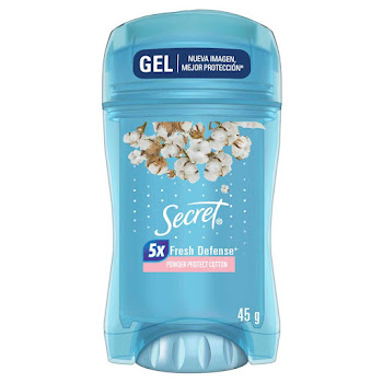 Desodorante Antitranspirante Mujer Secret Gel Invisible Powder Protect Algodón Stick x 45 gr  