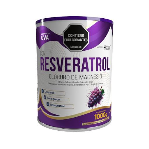 Rejuvenecedor Resveratrol con Cloruro de Magnesio – Antioxidante NATURAL HEALTH POLVO x 1 Suplemento que aporta antioxidantes para ayudar a proteger las células del daño oxidativo y apoyar la energía y el bienestar general. Ideal para complementar el cuidado diario.