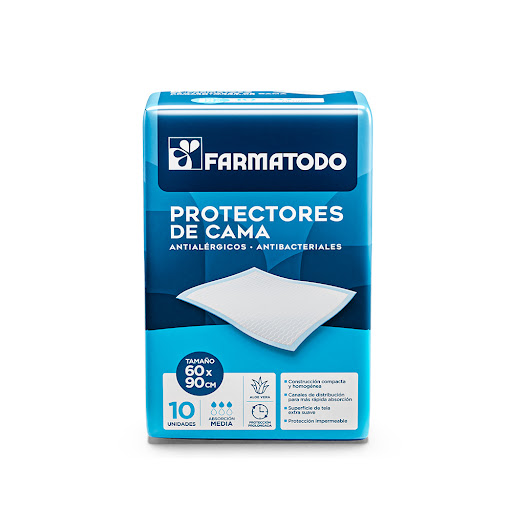 Protectores De Cama Farmatodo Sabanillas Absorbentes Paquete x 10 und