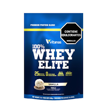 Proteína Whey Elite 100% Vainilla Bolsa x 908 gr  