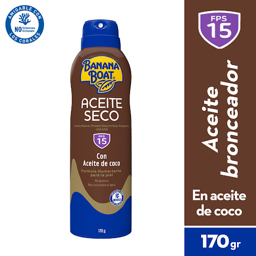 Aceite Bronceador Seco Banana Boat FPS15 x 170 gr
