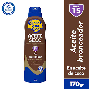 Aceite Bronceador Seco Banana Boat FPS15 x 170 gr  