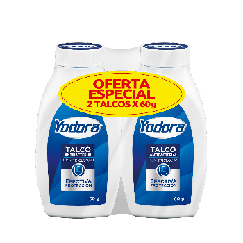 Talco Antibacterial   Yodora Oferta x 2 Und  