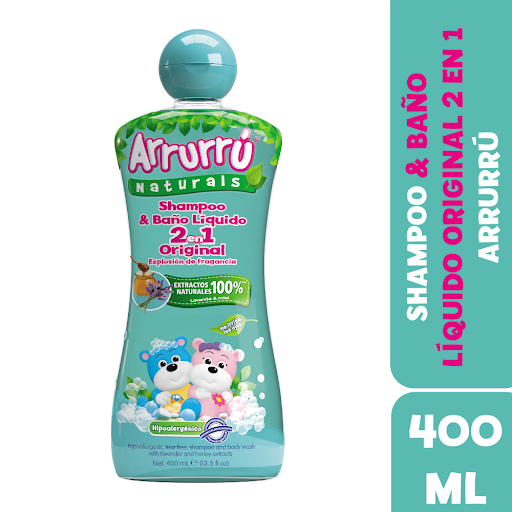 Shampoo Y Baño Líquido Arrurú Naturals Original x 400 ml