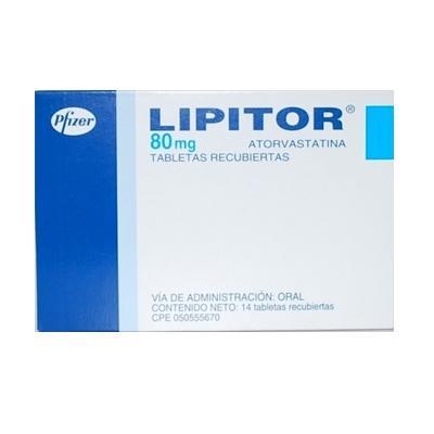 LIPITOR 80MG TABLETAS   CAJA X30TAB. PFIZER ATORVASTATIN