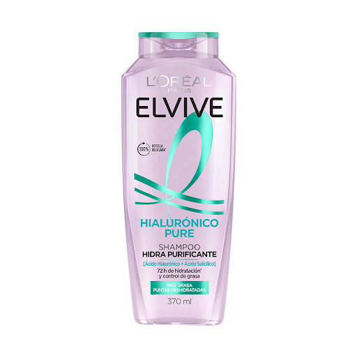Shampoo Elvive Pure Ácido Hialurónico x 370 ml