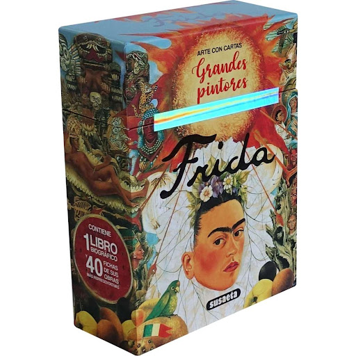 Frida Kahlo. Grandes Pintores. Estuche Susaeta Libro x 1 FRIDA KHALO. GRANDES PINTORES -ESTUCHE-Esta caja, que incluye un libro y 40 fichas, es una fantástica manera de descubrir la inmensa obra de Frida Kahlo. A través del libro, en el que se traza una sem