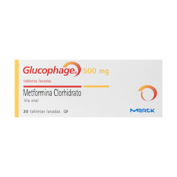 Glucophage Metformina Clorhidrato 500 mg Merck Caja x 30 Tabletas  