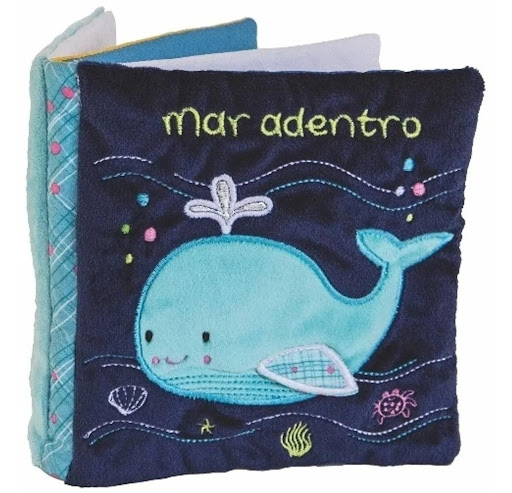 Mar Adentro: Amigos De La Ballena Combel Editorial Libro x 1 Un libro de tela con textura de terciopelo en la cubierta y solapas en el interior para que los más pequeños jueguen a conocer los animales que se esconden en el mar: un pececito curioso, un delfín qu