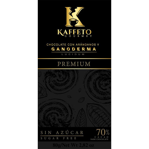 Chocolatina Kaffeto Gourmet Con Arándanos 70% Cacao x 80 gr
