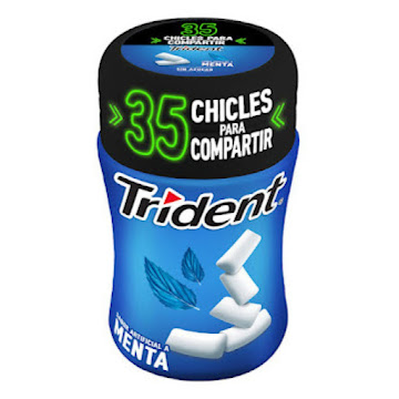 Chicle Trident Botella Sabor Menta x 49 gr  
