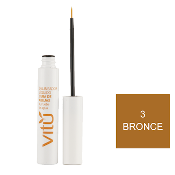 Delineador VITÚ Cera de   Abejas a Prueba de Agua Bronce x6Ml            
