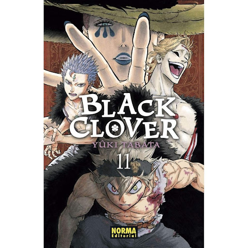 Black Clover No. 11 Editorial Norma Libro x 1.0 BLACK CLOVER 11   Autores:Yuuki Tabata  Colecciones:CÓMIC MANGA  Editoriales:NORMA Editorial  Series:BLACK CLOVER   ¡CONTINUA LA BATALLA EN EL BOSQUE DE LAS BRUJAS!  Asta y sus amigos siguen plantándo