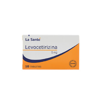 Levocetirizina 5 mg Caja La Santé x 10 Tabletas  