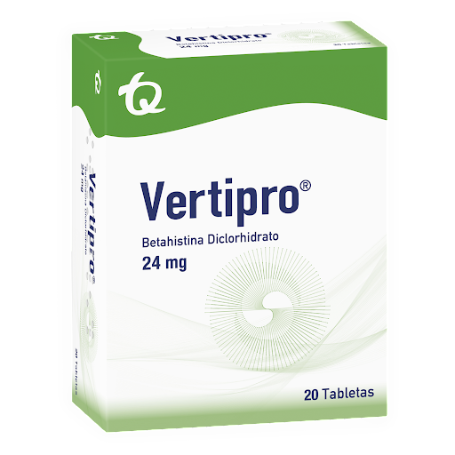 Vertipro Betahistina Diclorhidrato 24 mg Tecnoquimicas Caja x 20 Tabletas
