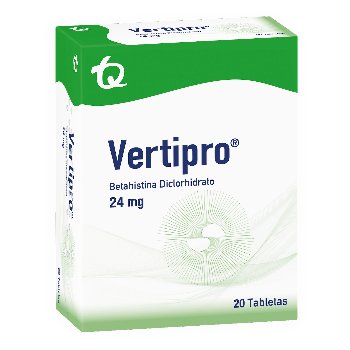 Vertipro Betahistina Diclorhidrato 24 mg Tecnoquimicas Caja x 20 Tabletas  