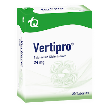 Vertipro Betahistina Diclorhidrato 24 mg Tecnoquimicas Caja x 20 Tabletas  